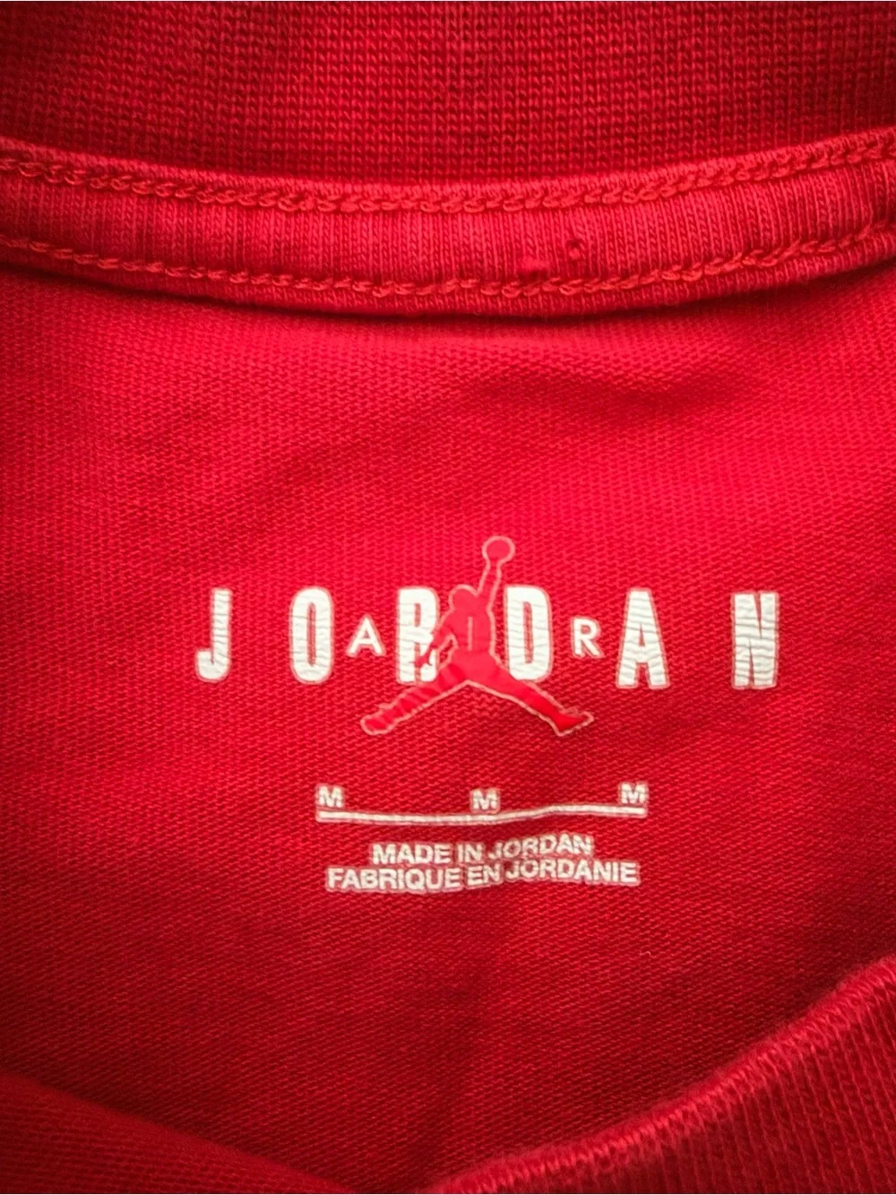 Jordan Red Sneaker Patch T Shirt Men’s Medium Jumpman Cotton Tee